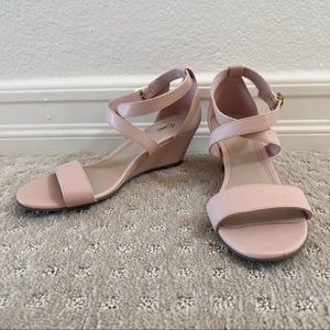 Blush low wedge heel